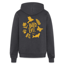Load image into Gallery viewer, 'wild. life.' unisex zip hoodie - charcoal grey