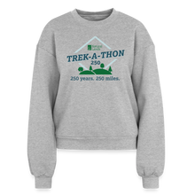 Load image into Gallery viewer, "Trek-a-Thon" women's fleece crewneck sweatshirt - heather grey