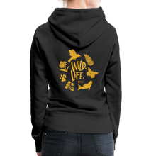 Load image into Gallery viewer, 'wild. life.' women’s premium hoodie - black