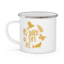 Load image into Gallery viewer, 'wild. life.' enamel camping mug