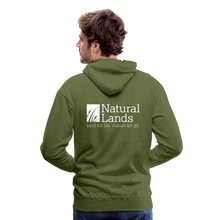 Load image into Gallery viewer, "cattails" men’s premium hoodie - olive green