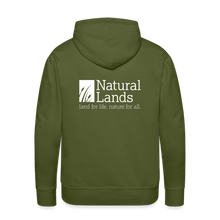 Load image into Gallery viewer, "cattails" men’s premium hoodie - olive green
