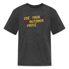 Load image into Gallery viewer, "use your outdoor voice" kid's t-shirt - heather black