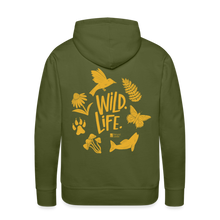 Load image into Gallery viewer, 'wild. life.' men's hoodie - olive green