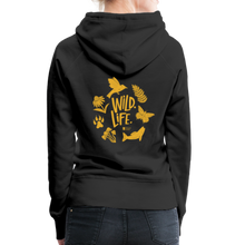 Load image into Gallery viewer, 'wild. life.' women’s premium hoodie - black