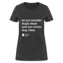 Load image into Gallery viewer, wooder women's t-shirt - heather black