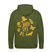 Load image into Gallery viewer, 'wild. life.' men's hoodie - olive green
