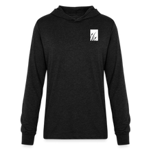 Load image into Gallery viewer, "cattails" unisex long sleeve hoodie shirt - heather black
