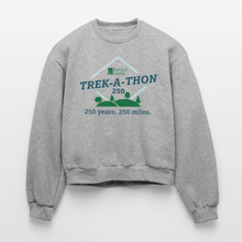 Load image into Gallery viewer, "Trek-a-Thon" women's fleece crewneck sweatshirt - heather grey
