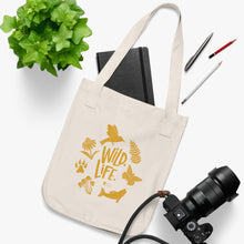 Load image into Gallery viewer, &#39;wild. life.&#39; organic canvas tote bag
