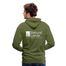 Load image into Gallery viewer, &quot;cattails&quot; men’s premium hoodie - olive green
