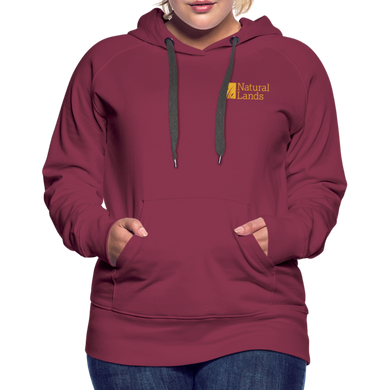 'wild. life.' women’s premium hoodie - burgundy