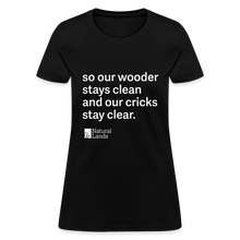 Load image into Gallery viewer, wooder women&#39;s t-shirt - black
