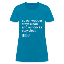 Load image into Gallery viewer, wooder women&#39;s t-shirt - turquoise
